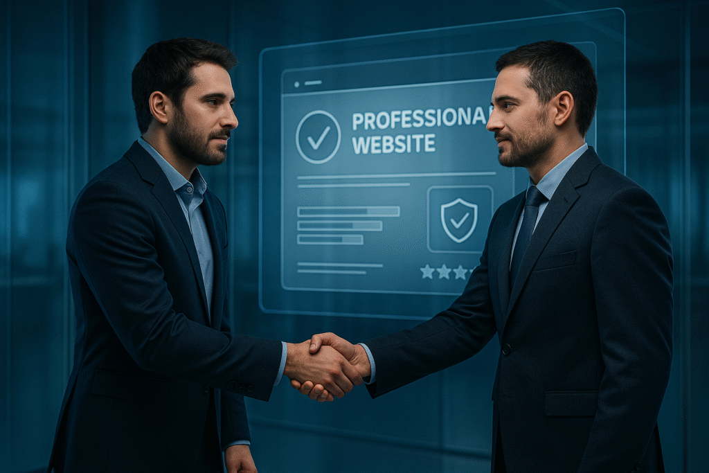 Um site profissional muda a percepção do seu negócio.