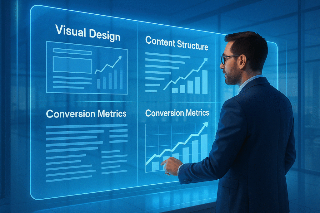 Estética, clareza e conversão.