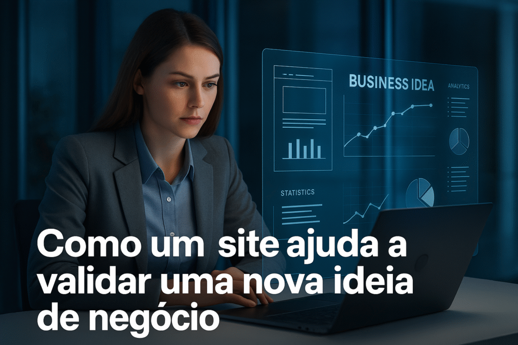 Como um site ajuda a validar uma nova ideia de negocio