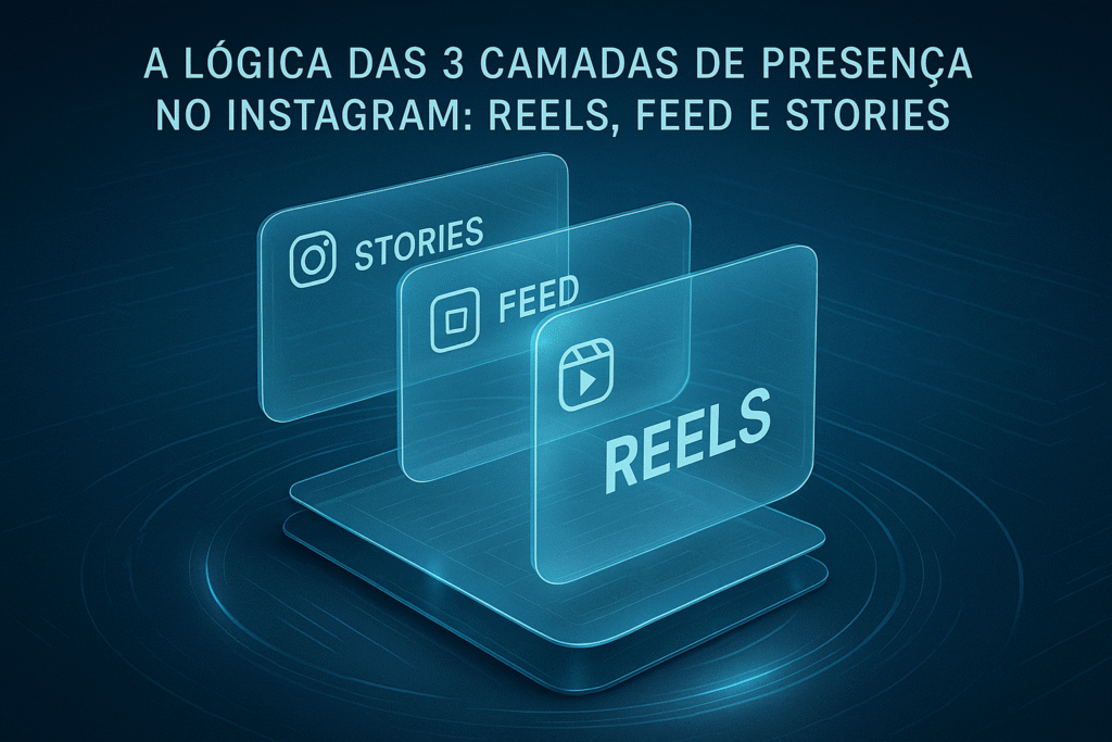 A lógica de reels, feeds, e stories no instagram